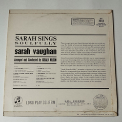 Винтажная виниловая пластинка LP Sarah Vaughan Sings Soulfully (UK 1965) (Factory Sample)