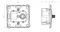 Donel R98 механизм розетки TV/SAT 1 Вых.:48,5-2400 МГц, (F-разъём), серия DA