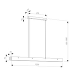 Подвесной светодиодный светильник из алебастра 604053 LED латунь/ алебастр