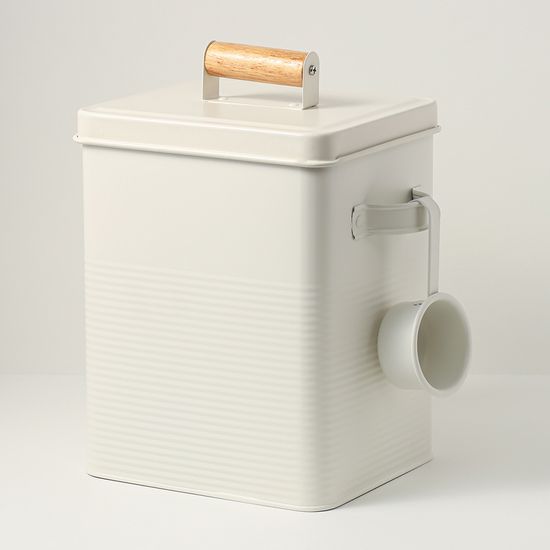 Банка для хранения универсальная irmel, 6,2 л, с ложкой, молочная