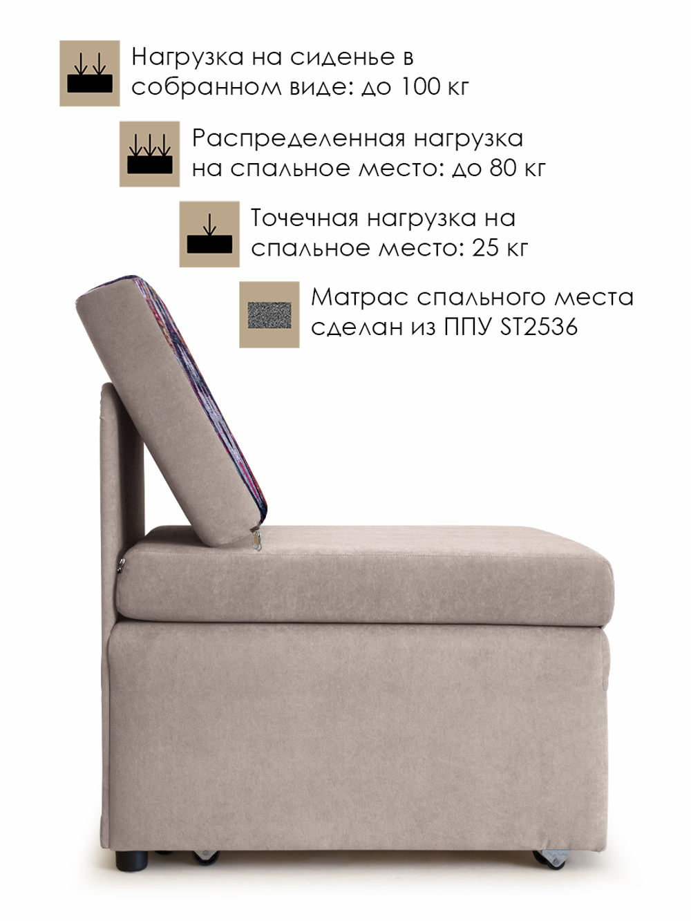 Кресло-кровать "Миник", купон Хаски