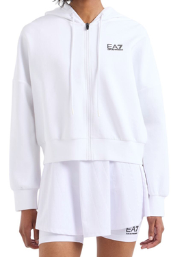 Женская теннисная куртка EA7 Woman Jersey Sweatshirt - white