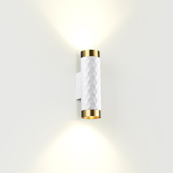 4286/2W HIGHTECH ODL22 000 белый/золотистый/металл Настенный светильник IP20 LED GU10 max 2*10W AD ASTRUM