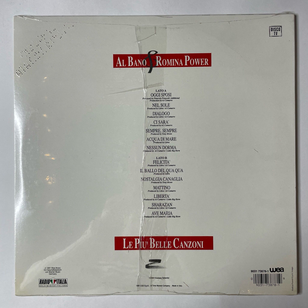 Винтажная виниловая пластинка LP Al Bano and Romina Power Le Piu Belle Canzoni (Italy 1991) (Sealed)