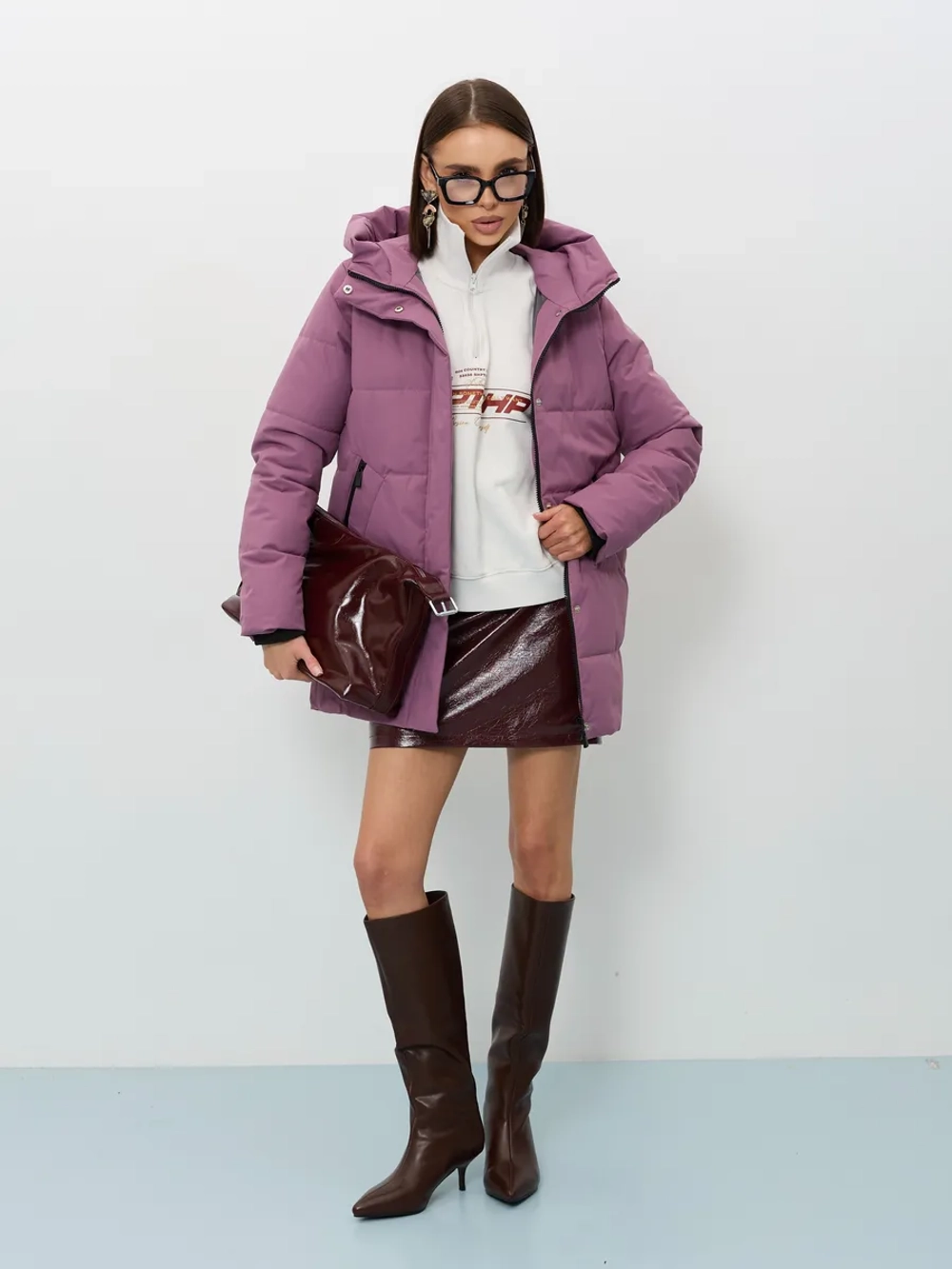 Куртка весенняя удлиненная с капюшоном