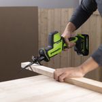 Пила сабельная акк. Greenworks GPT-CRS-25, 24V, б/щет, 0-3000/мин, рез 80 мм дер., LED, 1х2Ач,ЗУ,кор (1200507CUA)