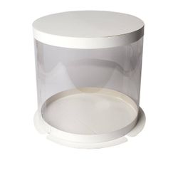 Коробка-тубус D25 см H21,5 см с подиумом, белая