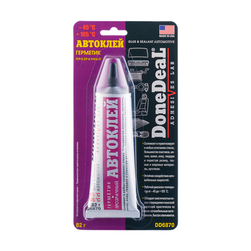 Клей-герметик Done Deal "Автоклей" прозрачный (82г)
