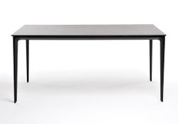 "Малага" обеденный стол из HPL 160х80см, цвет "серый гранит", каркас черный