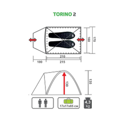 Палатка TORINO-2 (PR T-2) Premier Fishing