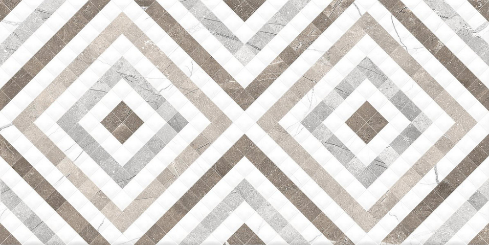 Плитка облицовочная Siluet белый 50*25 орнамент GT123VG