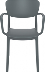 Кресло пластиковое Siesta Contract Lisa, темно-серый