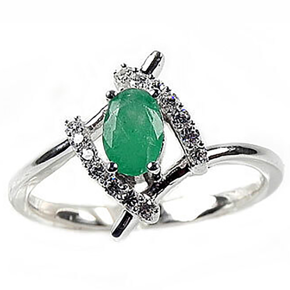 Кольцо "Мидлтон" изумруд, циркон