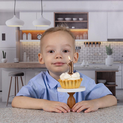 Свечи-цифры Розовое золото 4,5см