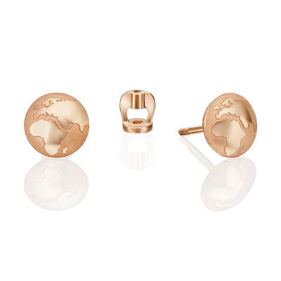 Серьги-пусеты «Постижение тайн» из красного золота