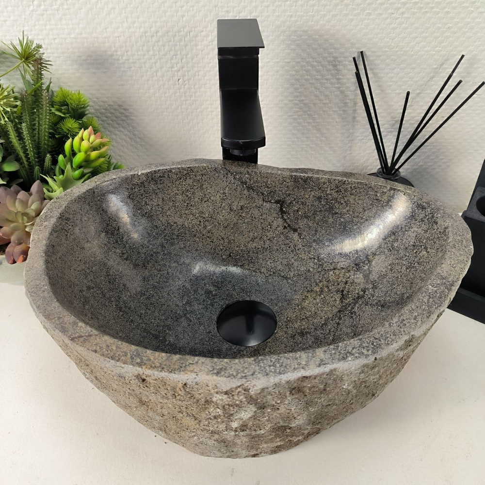 Раковина из речного камня RS-64941 42*31*15 0856