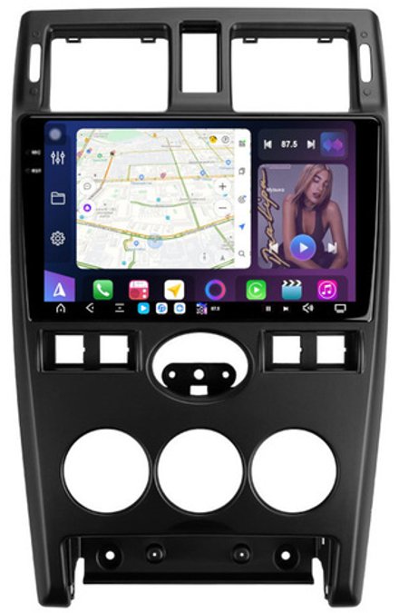 Магнитола для Lada Priora 2007-2013 (рамка черная) - FarCar XXL3112M монитор 9.5" 2K QLED на Android 13, TS20, 8+256Гб, CarPlay, 4G SIM-слот