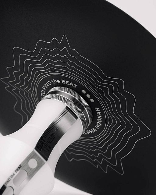 Кальян Alpha Hookah Beat - White Silver Прозрачная Колба