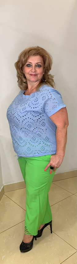 Блузон на кулиске с перфорацией