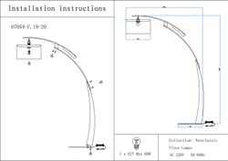 Kink Light 07054-F,19-20 Торшер Нестор черный/бронза