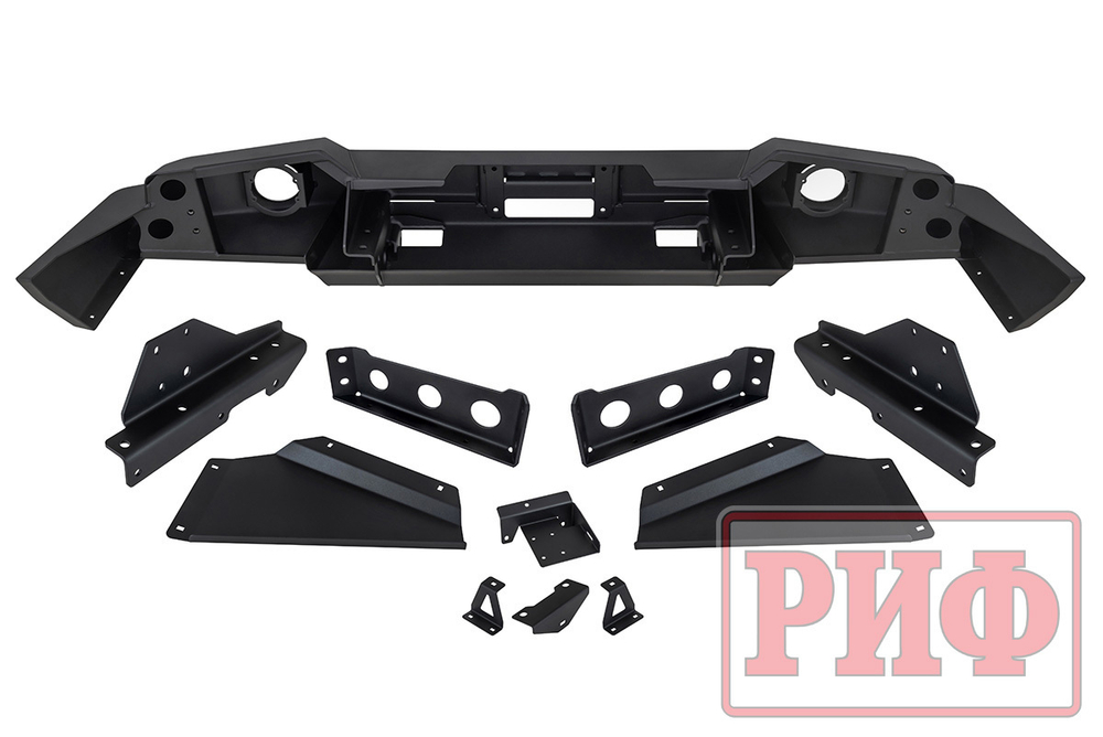 Бампер силовой передний для ГАЗ Соболь NN под штатные фары, стандарт РИФ