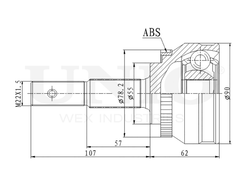 ШРУС внешний UNIO CVJ-20271