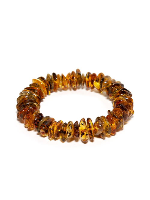 Браслет из янтаря натуральный женский, бусины до 1,5 см