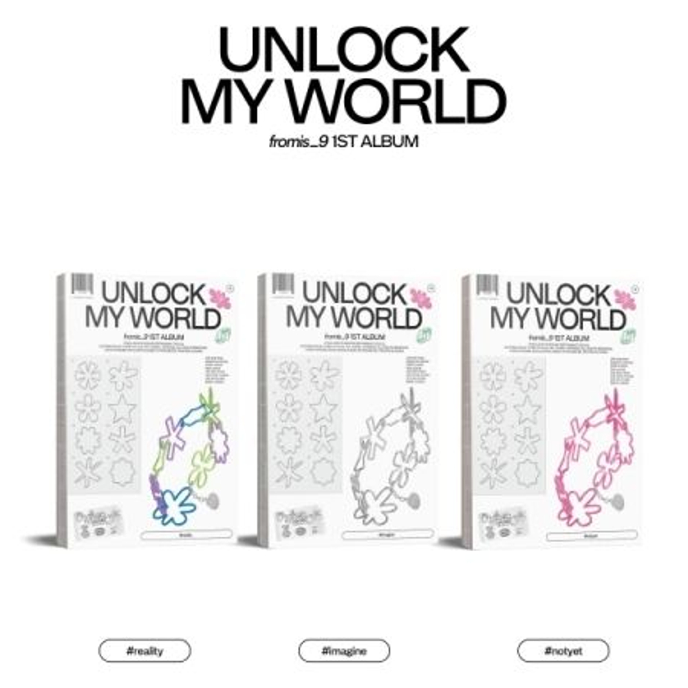 Альбом FROMIS_9 - UNLOCK MY WORLD 1st Album 3 Version SET