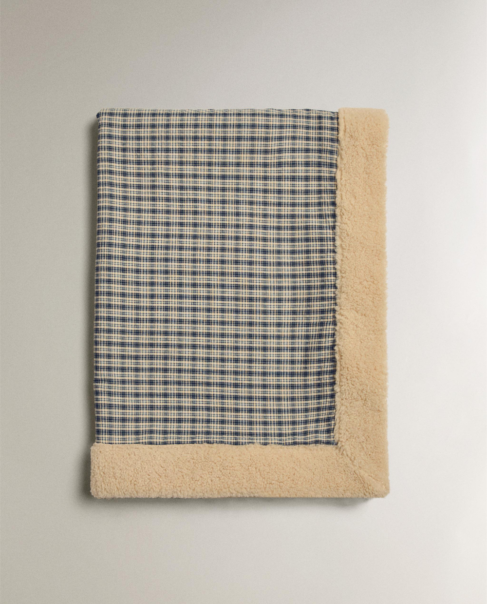 Zara Home плед из хлопка, синий, в клетку, 90x120 см