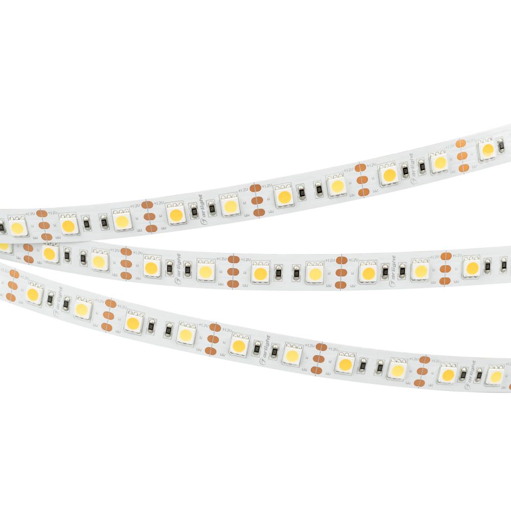 Светодиодная лента RT-B60-12mm 12V White-MIX (14.4 W/m, IP20, 5060, 5m) (Arlight, Изменяемая ЦТ) 011093(2)