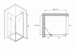 Душевой уголок Abber Zart AG08110-S101 110x100