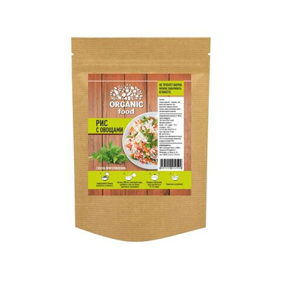 Organic Food Рис с овощами, 60 гр
