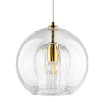 Светильник подвесной Crystal Lux LUISA SP1 BRASS/TRANSPARENT