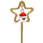 Набор чайных ложек 4шт «Новогодние звезды» в подарочной коробке, цвет золото