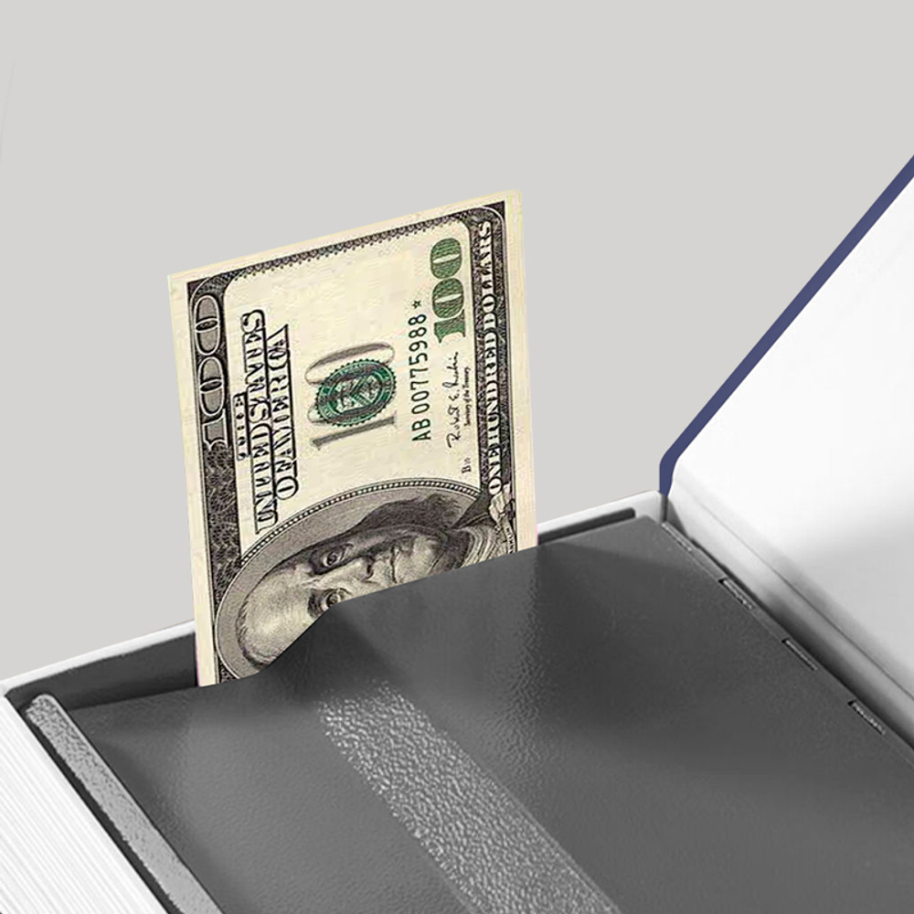 Сейф-книга DELI "ET641" замок ключ, 240х155х55 мм, 0.751 кг, синий