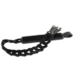 Черная велюровая плеть «Клеопатра» - 56 см. (Цвет: черный)