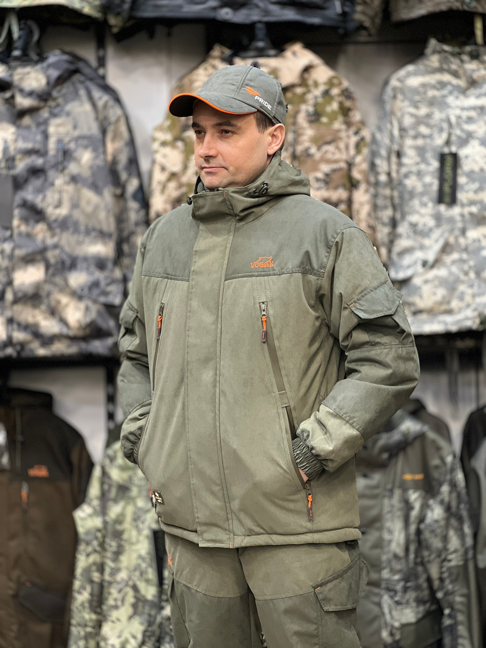 Демисезонный костюм Фаворит Исландия Вожак -10, утеплённый, олива