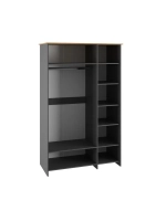 Шкаф для одежды распашной Графит 139;4х52;3х210 см