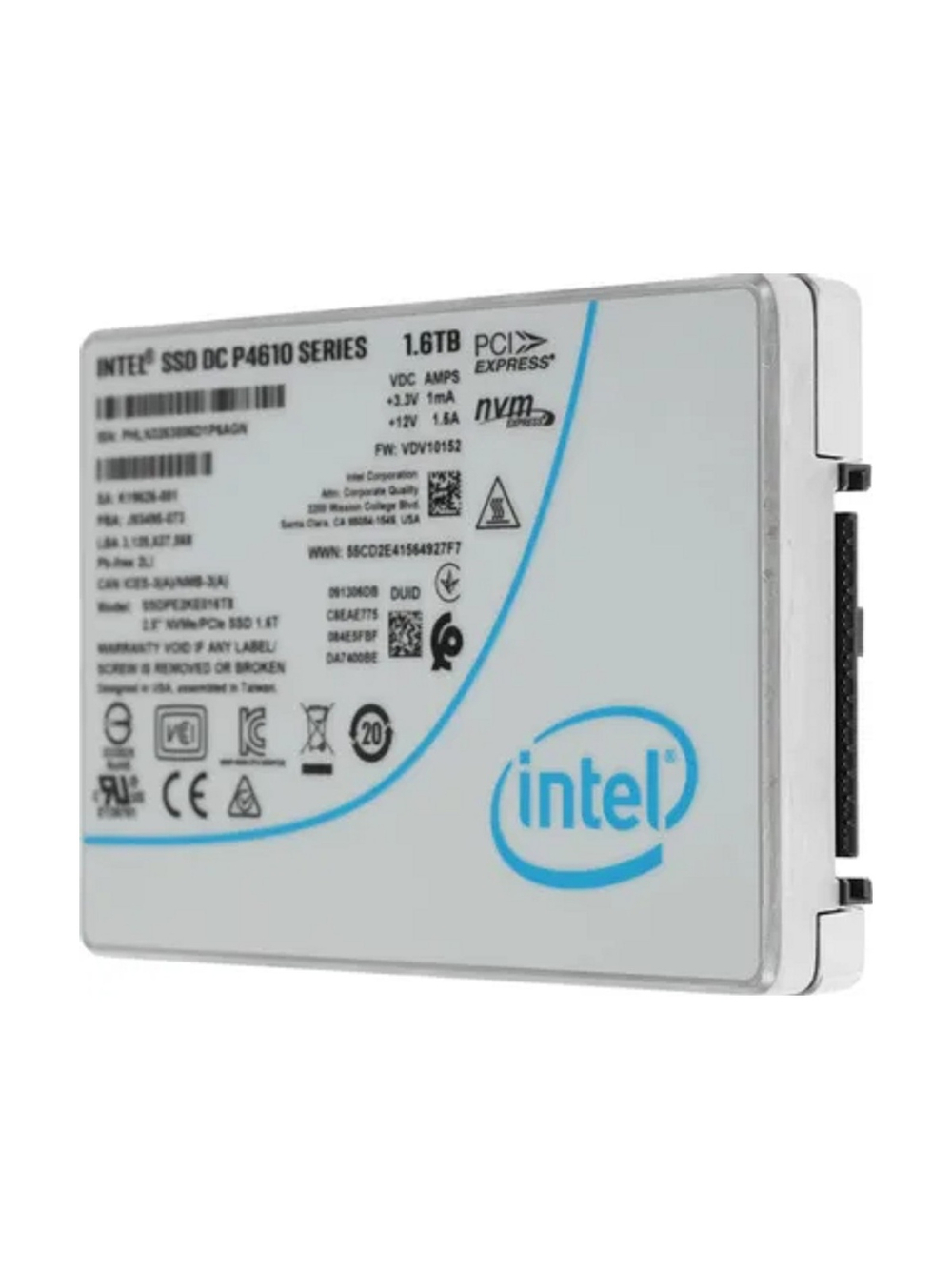 Intel SSD DC P4610 Series (1.6TB, 2.5in PCIe 3.1 x4, 3D2, TLC) SSDPE2KE016T801