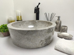 Раковина из мрамора Drum Grey Medium DM-60197 45*45*15