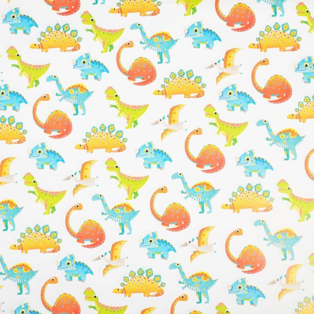 Бумага упаковочная глянцевая «Динозаврики», 70 × 100 см