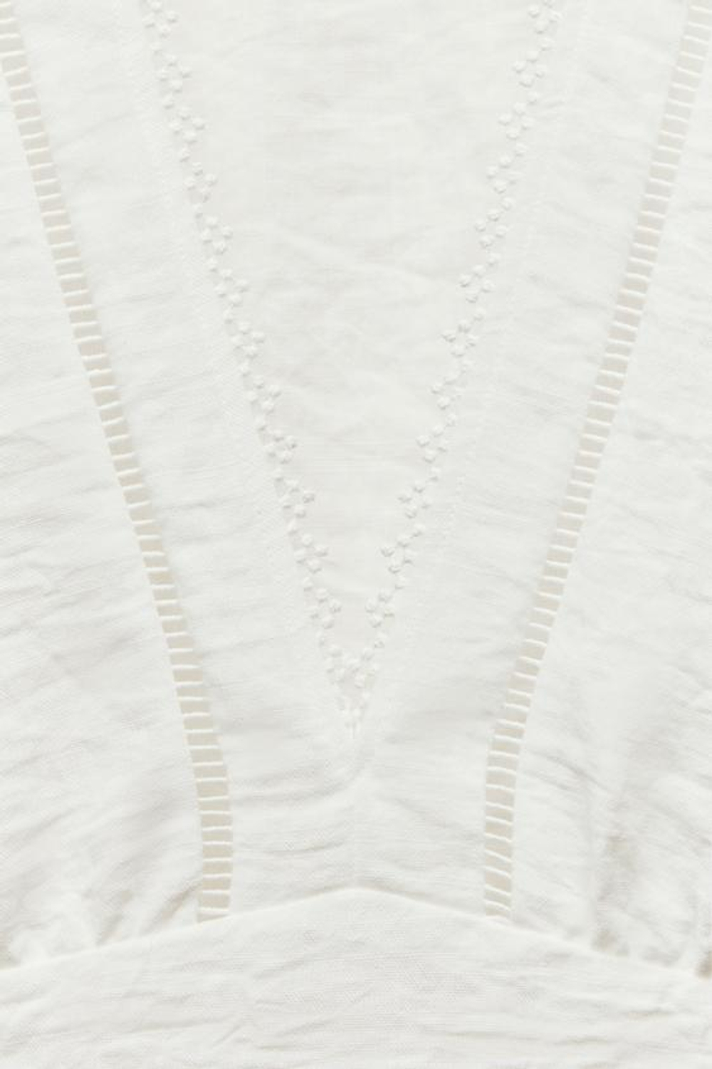 ZARA ТОП КИМОНО С КРУЖЕВОМ, БЕЛЫЙ