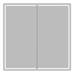 Зеркальный шкаф "ВЕКТОР" 800*800 (ШВ) универсальный, бесконтактный сенсор, светодиодная подсветка