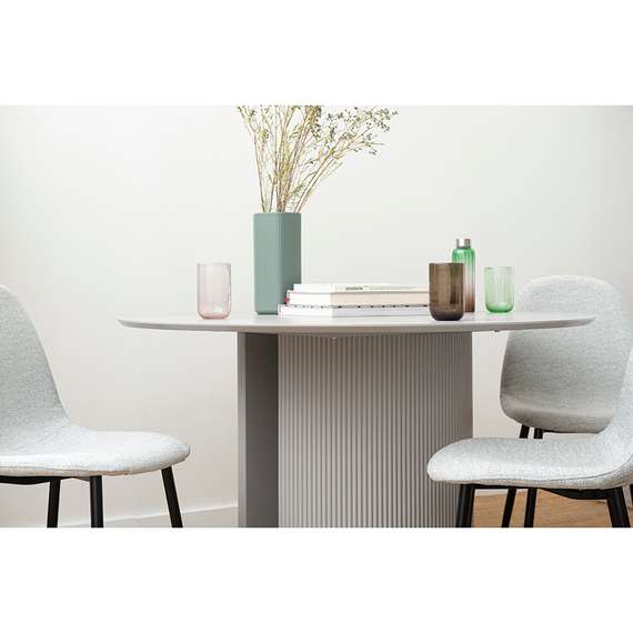 Стол Ellie, Ø120 см, серый меламин