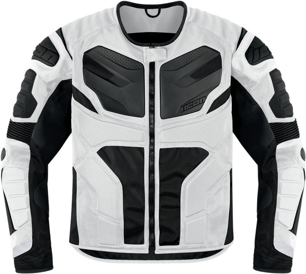Мотокуртка - ICON OVERLORD RESISTANCE (текстиль, белая)