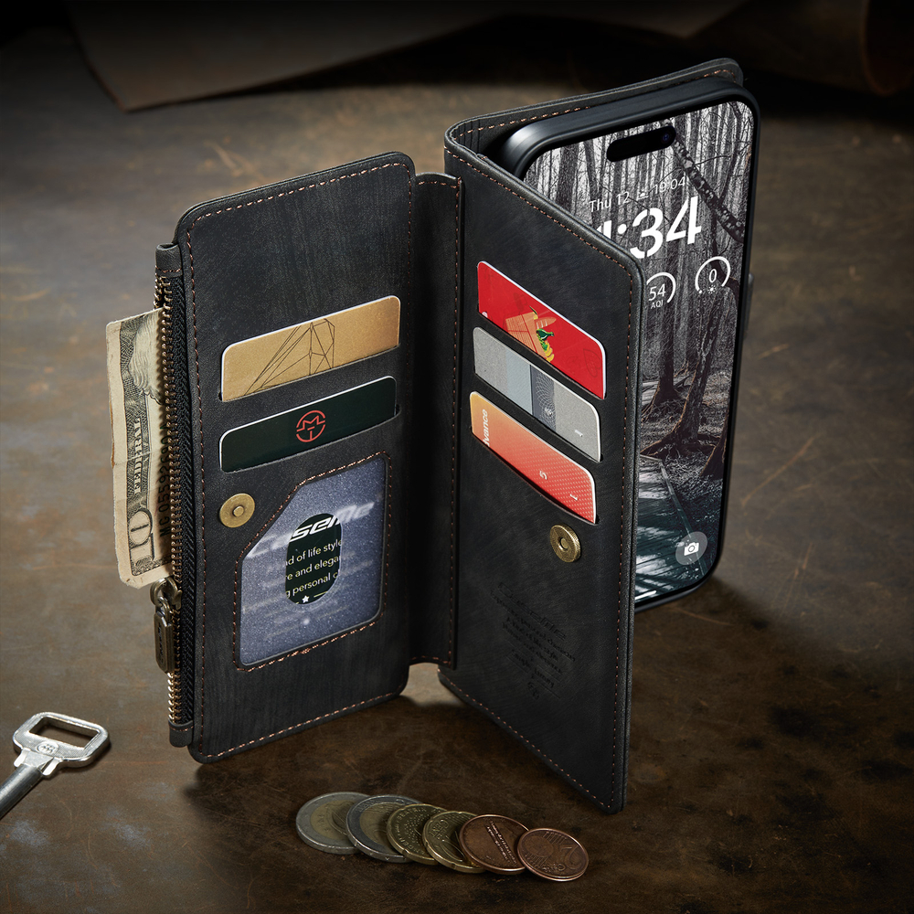 Многофункциональный чехол-кошелек CaseMe 3 in 1 Matte Wallet для iPhone 17 Pro