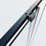 Душевой уголок Soft 2 VSS-3SO2900CLB, 900*900, черный, стекло прозрачное