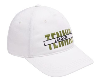 Теннисная кепка Lacoste Embroidered Cotton Gabardine Cap - белый