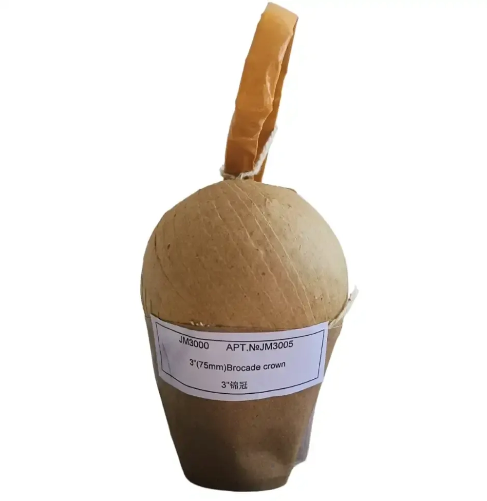 JM3005 Парчовая корона 3″: люсткугель 75 мм золотого дождя.
