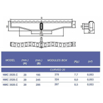 Переливная решетка Kripsol NMC 2520.C од. соед. 245*20mm (55шт/1м.п) (уп. =324 мод./5,89 пог.м.)